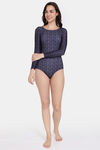 Zelocity Swimsuit With Zipper - Navy Blue — thumbnail 4